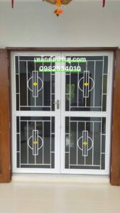 เหล็กดัดประตูบานเลื่อน โมเดิร์น